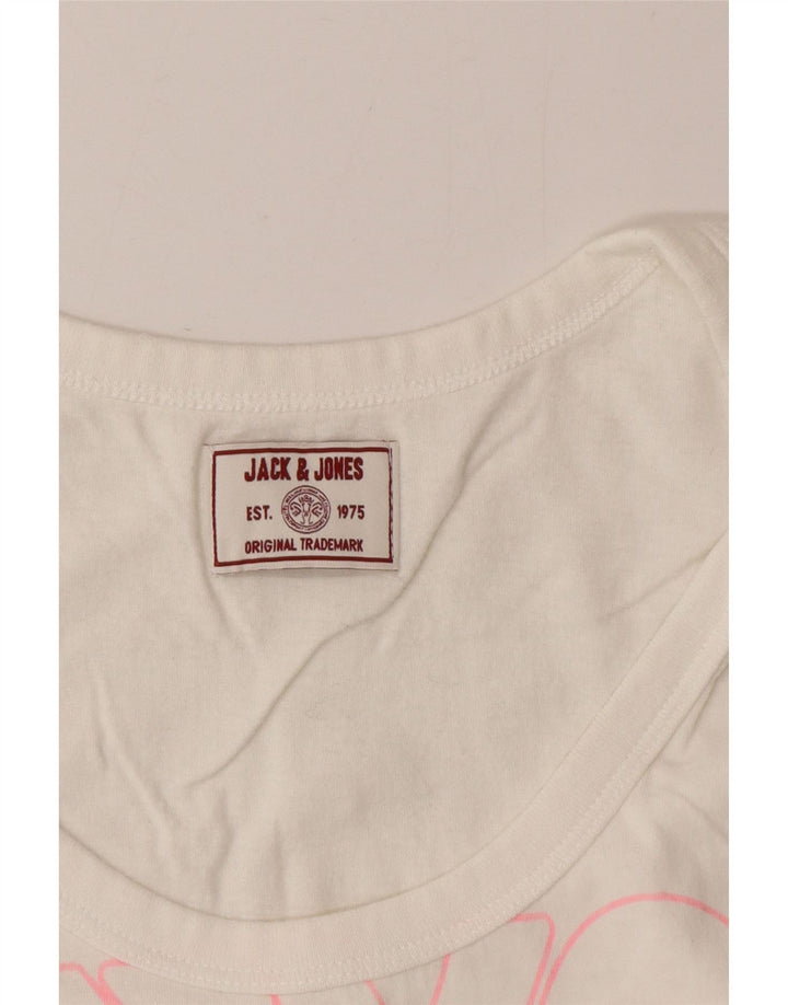 Canotta grafica da uomo Jack & Jones piccola bianca