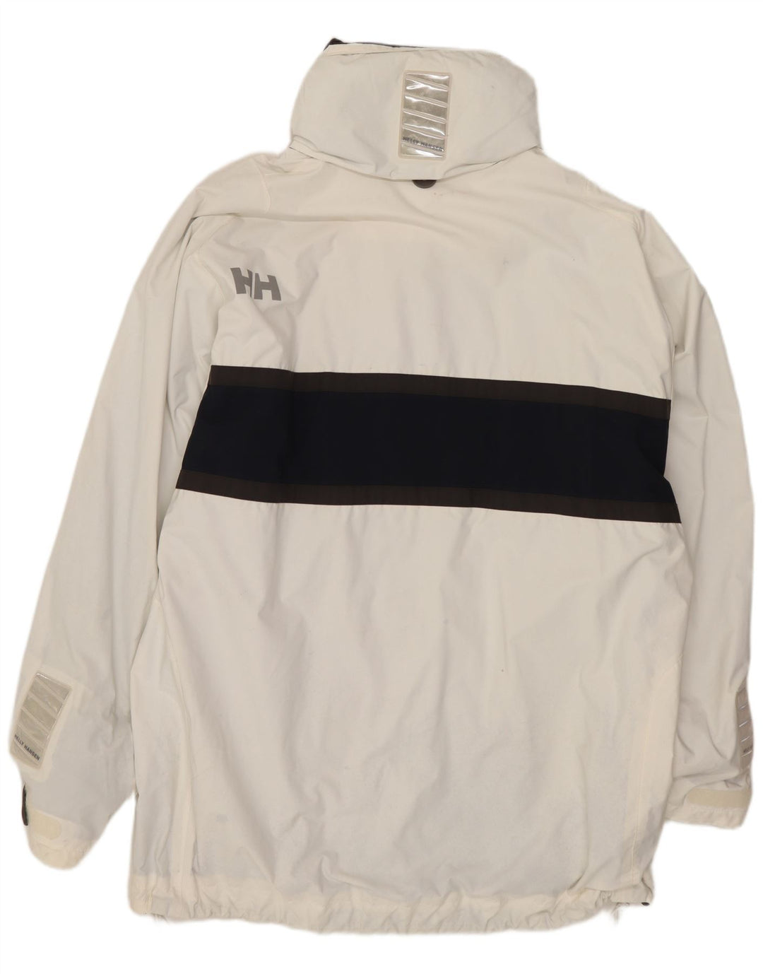 Helly Hansen Regnjakke med hætte til mænd UK 40 Large White Colourblock