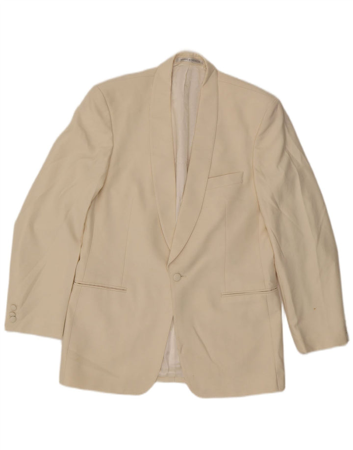 Marks & Spencer Ανδρικό σακάκι σακάκι με 1 κουμπί UK 40 Medium Off White