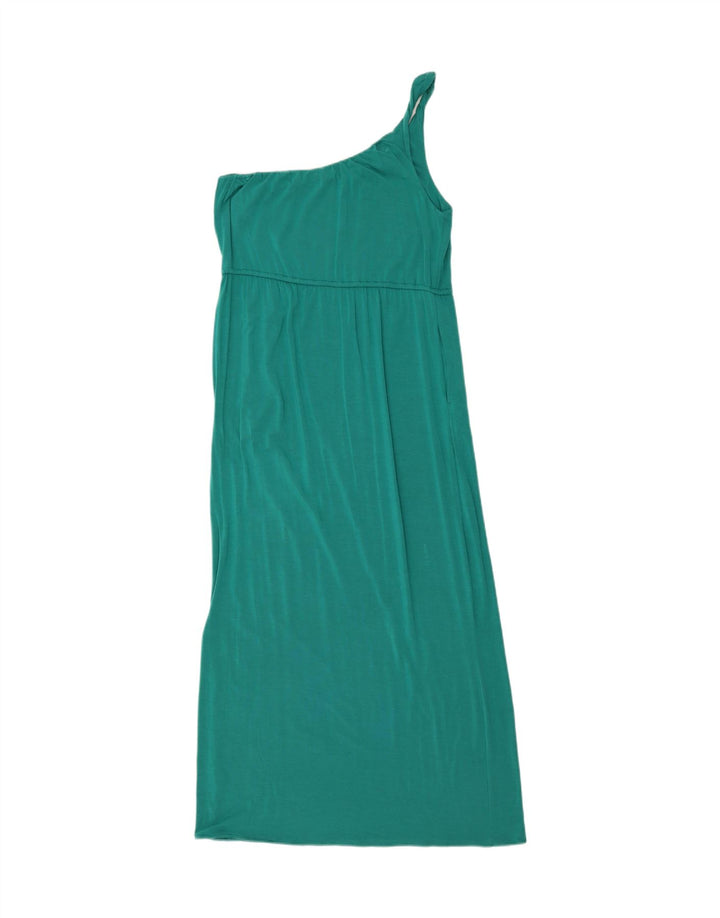 J. CREW Womens Oversized One Shoulder Dress UK 10 Small Green Rayon Vintage J. Crew and Second-Hand J. Crew from Messina Hembry 