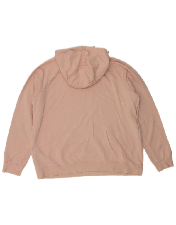 Pulover cu glugă supradimensionat cu grafic Nike pentru femei UK 18 XL bumbac roz
