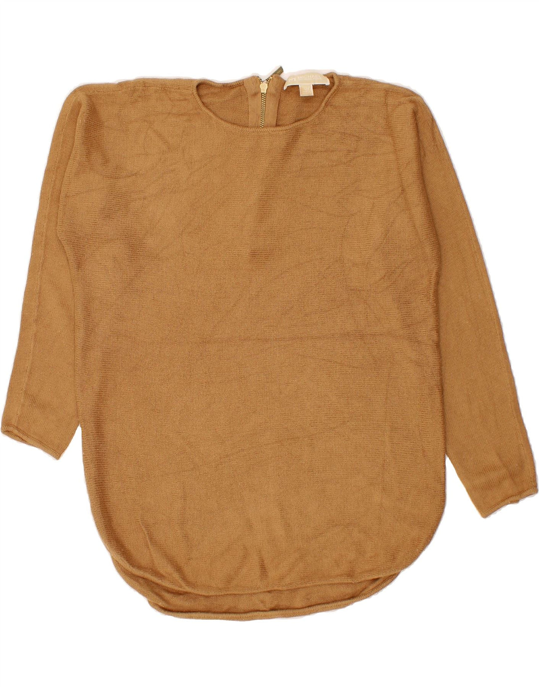 MICHAEL KORS Womens Crew Neck Jumper Sweater UK 14 Medium Beige Vintage Michael Kors and Second-Hand Michael Kors from Messina Hembry 