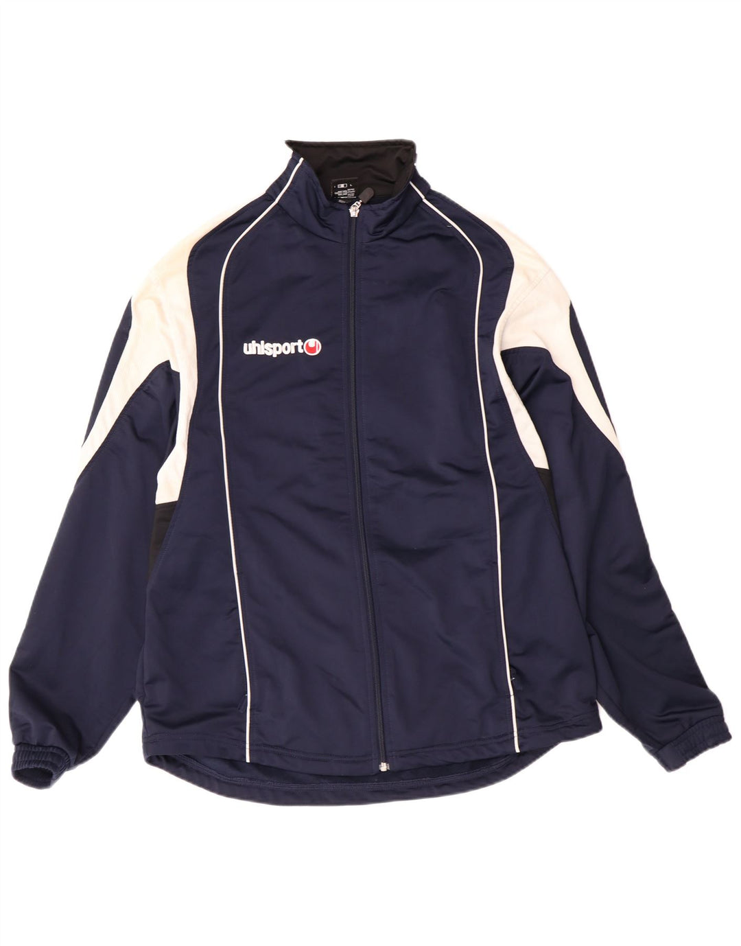 Uhlsport Mens Tracksuit Top Jacket UK 38/40 Medium Navy Blue Polyester