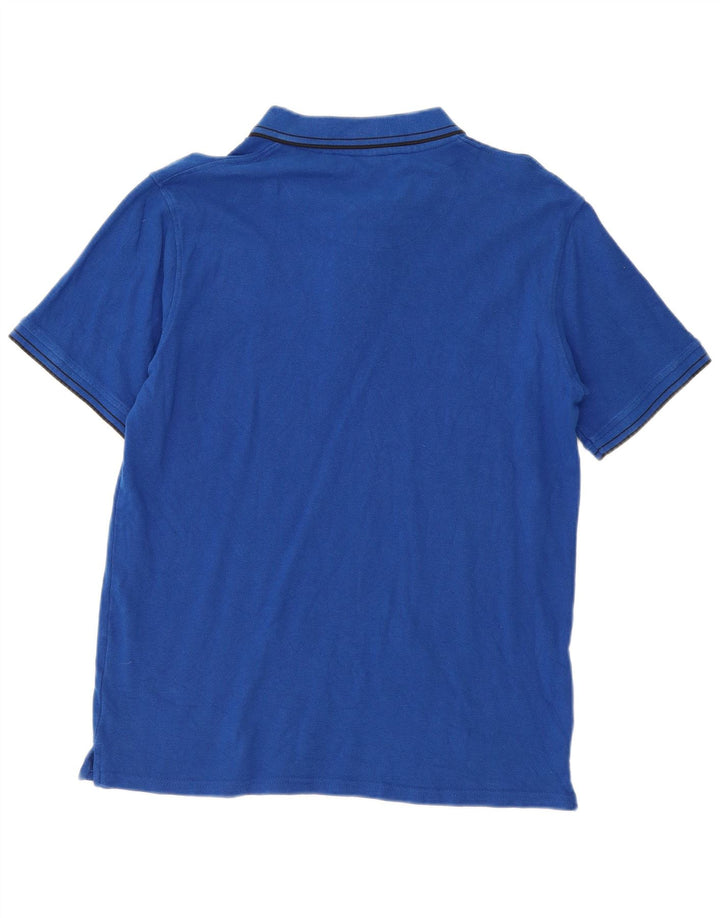Lyle & Scott Mens Polo Shirt 2XL Blue Striped Cotton
