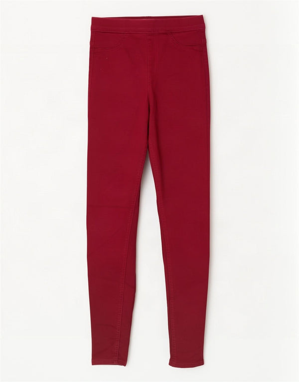 Marks & Spencer Jeans Jegging para Mujer UK 8 Small W26 L30 Algodón Borgoña