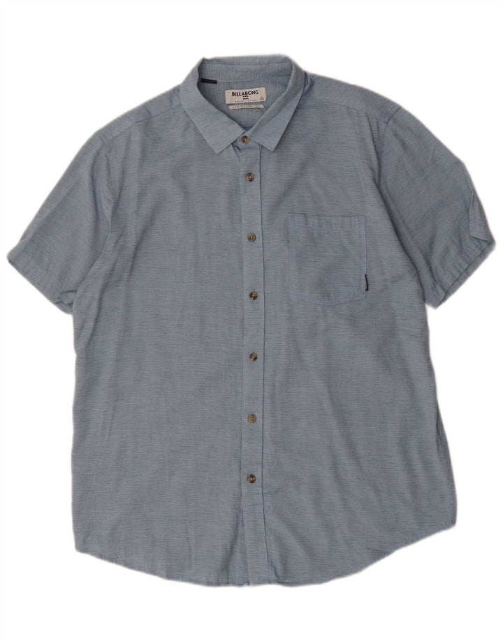 Camisa masculina Billabong Core Fit de manga curta grande azul