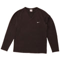 Nike Herre Top Langærmet UK 36/38 Small Black Bomuld