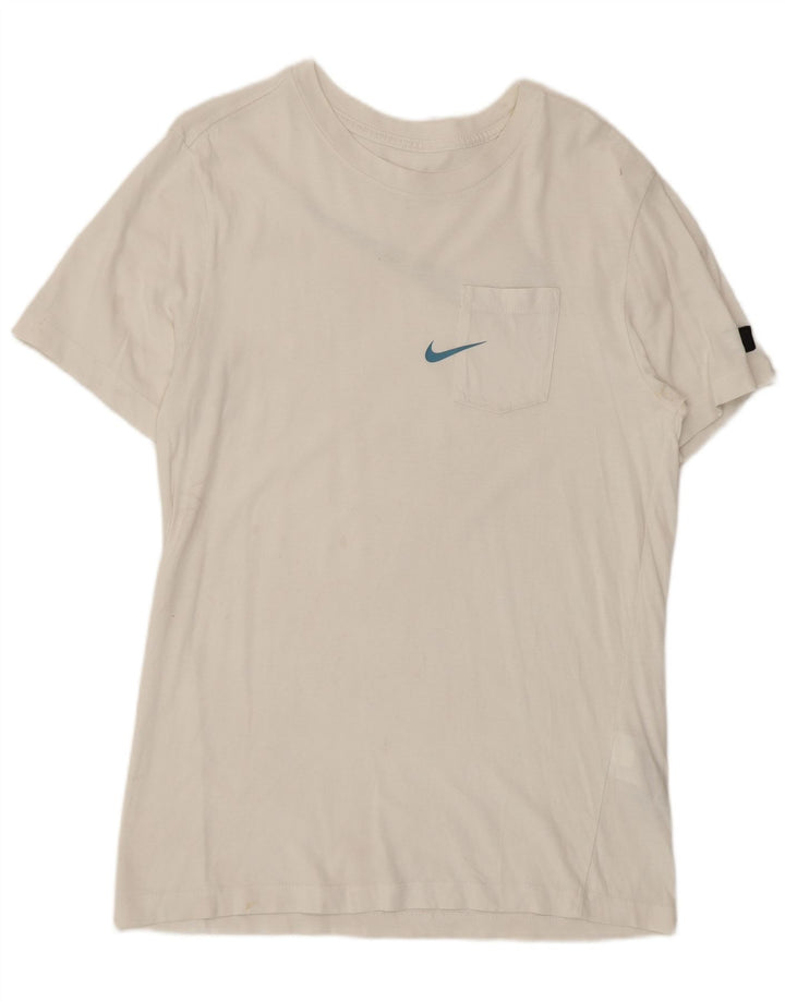 Nike grafisk T-shirt top til mænd, lille hvid bomuld
