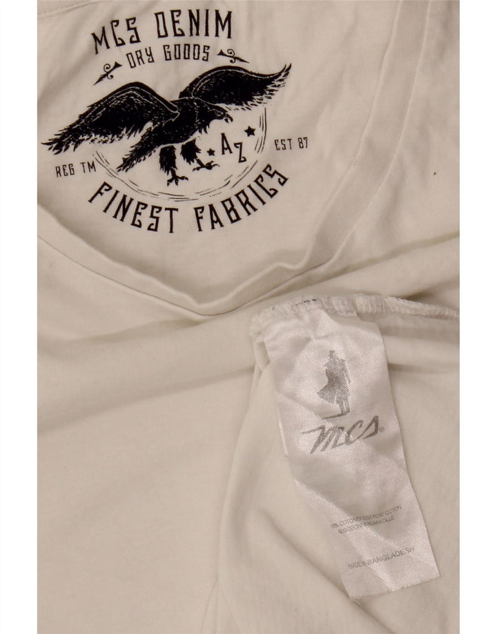 Marlboro Classics Herre T-Shirt Top Stor Hvid Bomuld