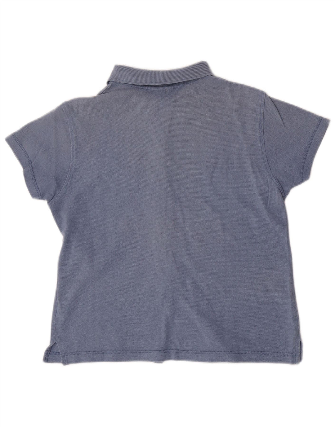 Lotto Womens Short Sleeve Shirt UK 12 Medium Blue Cotton