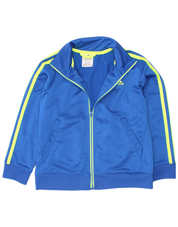 Adidas Meninos Graphic Tracksuit Top Jacket 4-5 Anos Azul Poliéster