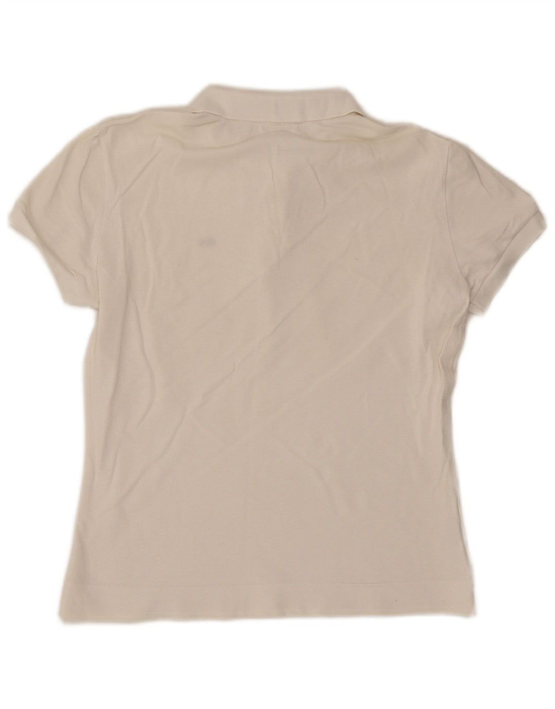 Lacoste Womens Polo Shirt Size 44 Large White Cotton