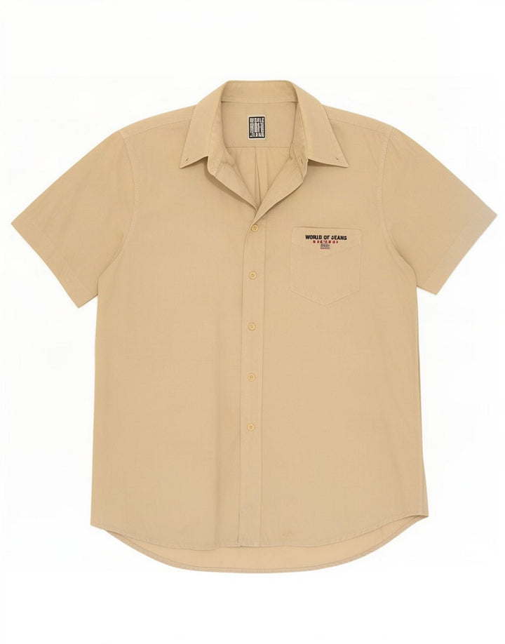 Cassuci Kortærmet Herreskjorte Medium Beige