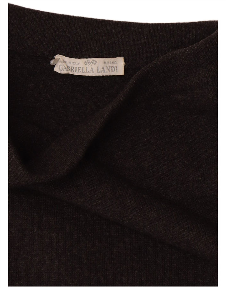 Vintage Womens Knit Pencil Skirt W26 Small Grey