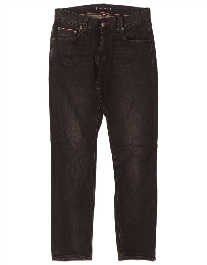 Tommy Hilfiger Mens Slim Jeans W30 L32 Black Cotton