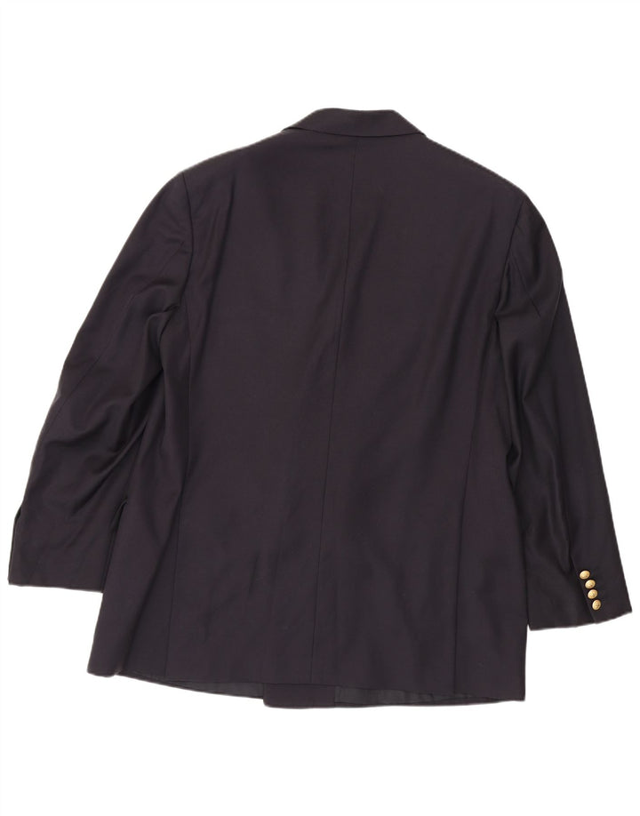 Cantarelli Mens Double Breasted Blazer Jacket UK 40 Large Black