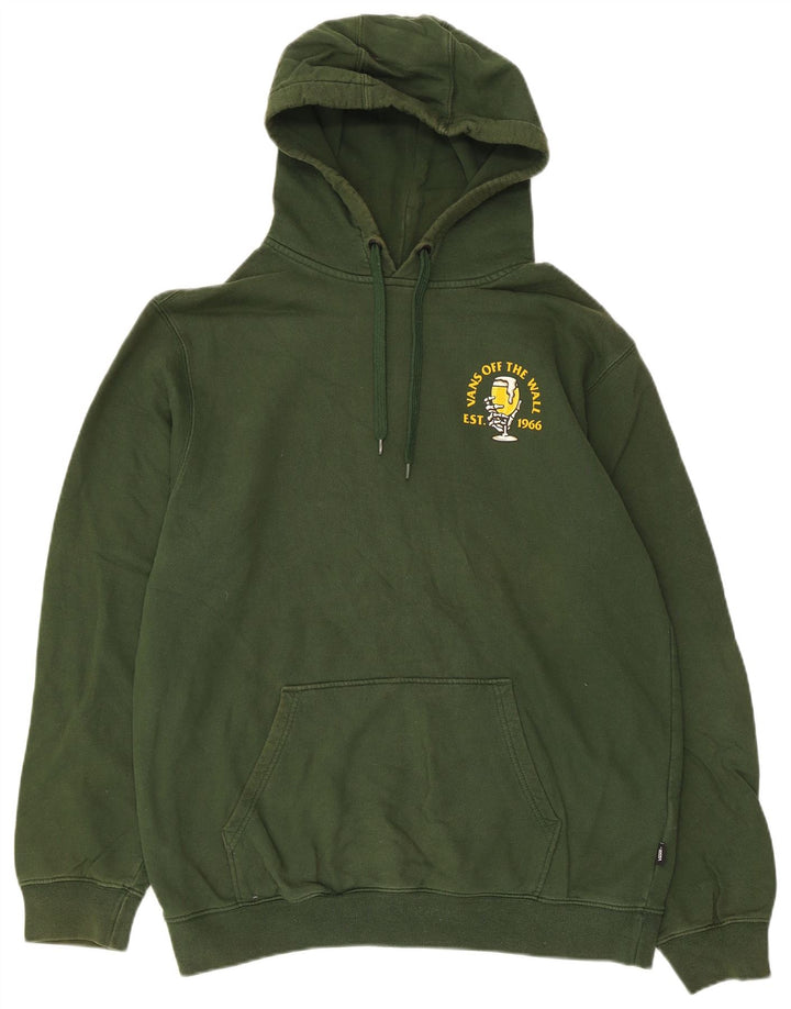 Vans Pull à capuche graphique en coton vert moyen homme