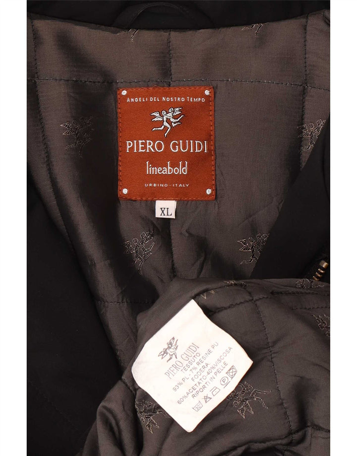 Palton Piero Guidi pentru bărbați UK 42 XL poliester negru