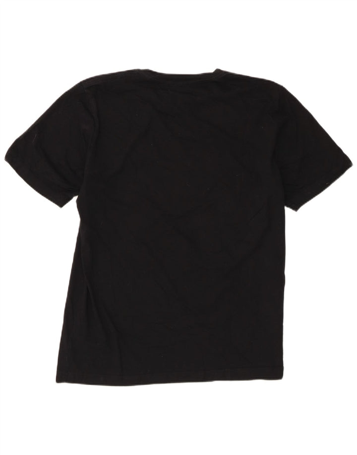 Diesel Mens Graphic T-Shirt Top Large Black Cotton