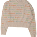 Felpa corta da donna con grafica Champion Champion UK 14 Medium White