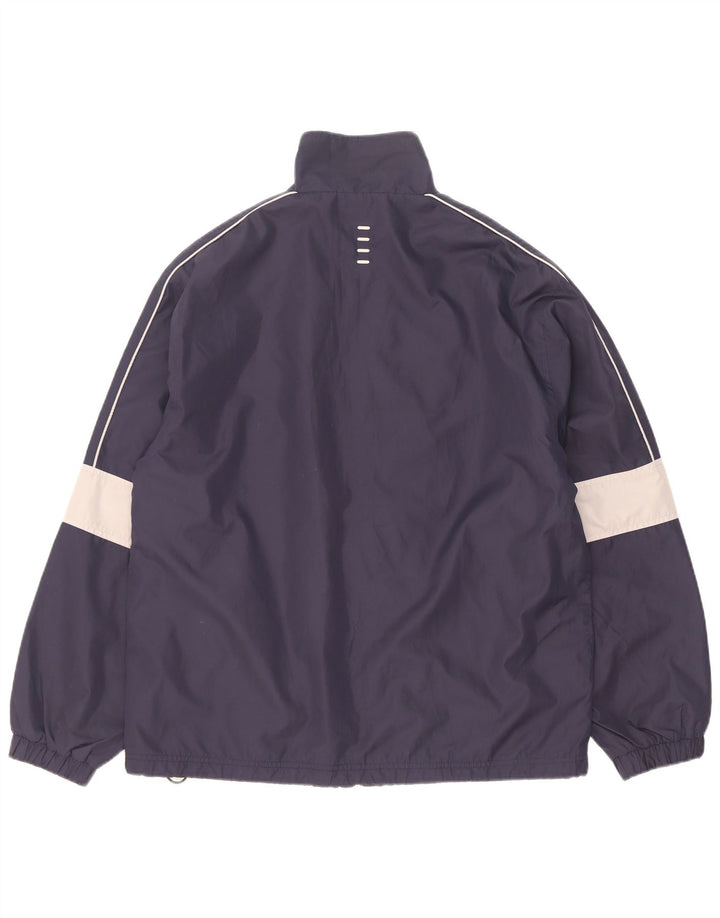 Fila Mens Rain Jacket UK 38 Medium Navy Blue Colourblock Polyester