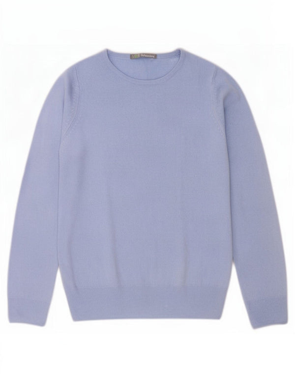 Marks & Spencer Damski sweter z okrągłym dekoltem UK 8, mały, niebieski akryl