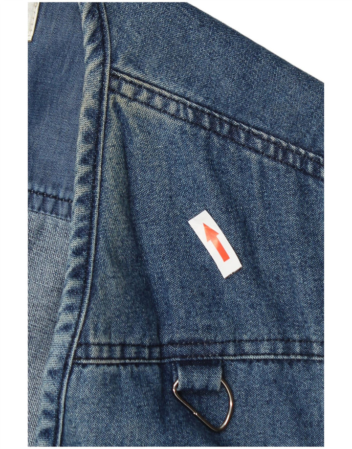 Olympia Herren Denim Utility Gilet UK 38 Mittelblaue Baumwolle