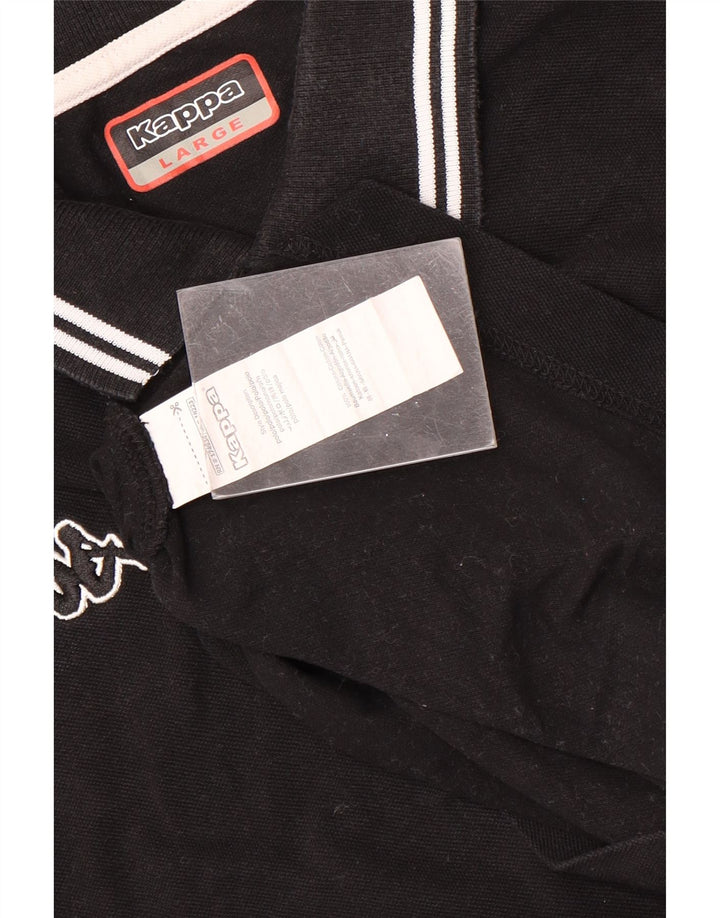 Kappa herre poloshirt stor sort bomuld