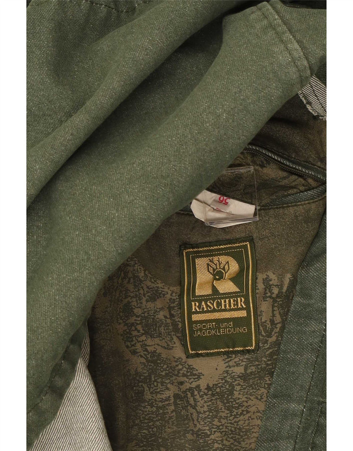 Rascher Mens Utility Jacket EU 56 3XL Green Cotton