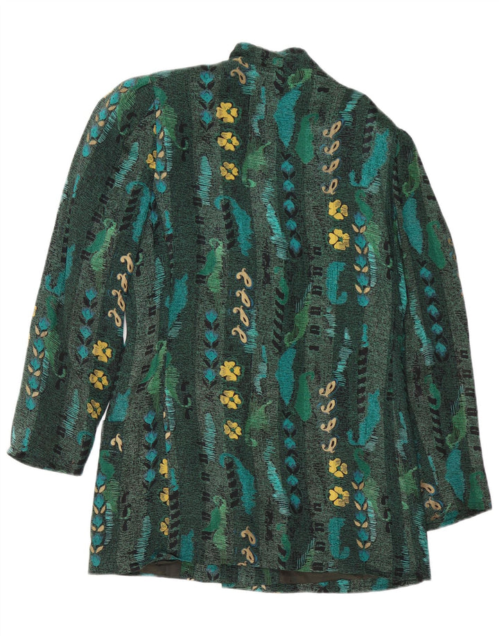 Betty Barclay Dame 6 Button Blazer Jacket EU 38 Medium Green Floral