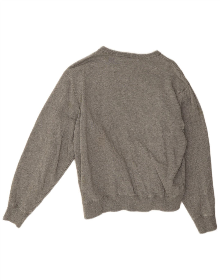 Champion Womens Sweatshirt Jumper UK 14 Medium Grey Flecked