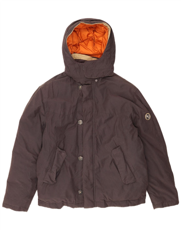 Invicta Mens Hooded Padded Jacket UK 40 Large Black Cotton