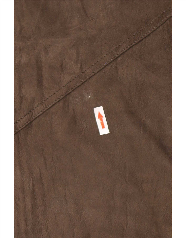 WESTBURY Mens Suede Bomber Jacket IT 58 4XL Khaki Leather