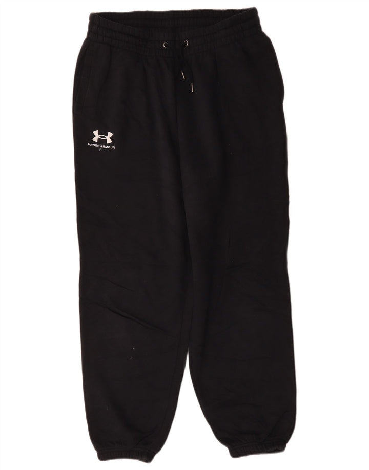 Under Armour Mens Crop Tracksuit Trousers Joggers Medium Black Cotton