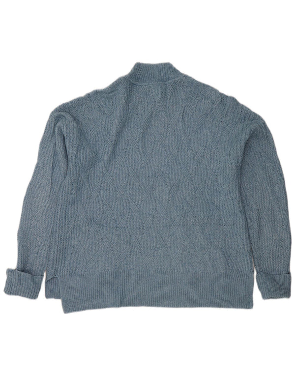 Fat Face Pull surdimensionné à col roulé pour femme UK 10 Petit Bleu