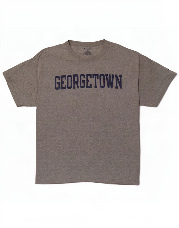 Champion Mens Georgetown Graphic T-Shirt Top XL Grey Cotton