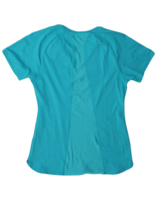 Nike Womens Dri Fit T-Shirt Top UK 10 Small Blue