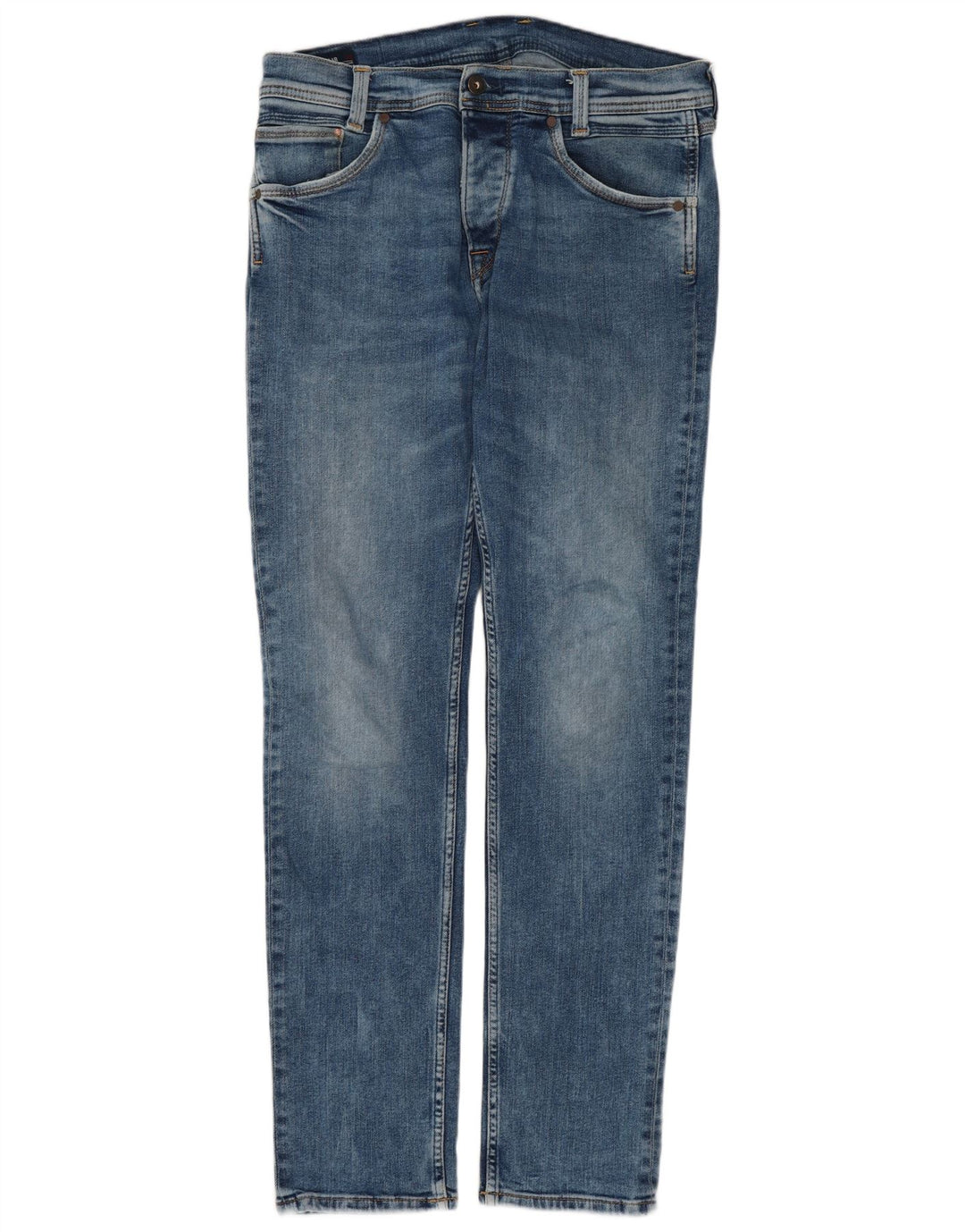 PEPE Jeans Mens Regular Straight Jeans US 10 Large W32 L31 Blue