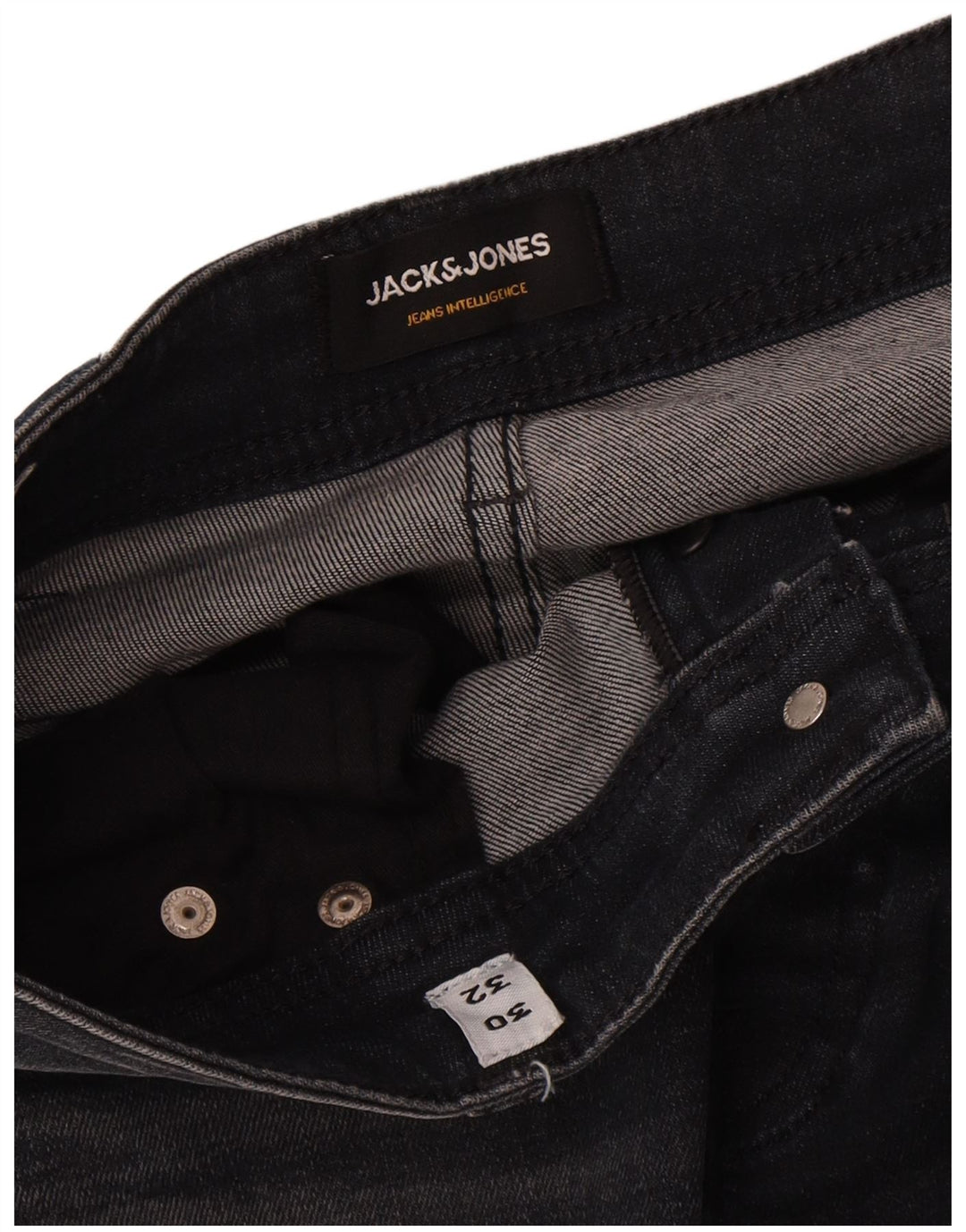 Jack & Jones Mens Tim Slim Jeans W30 L32 Black Cotton