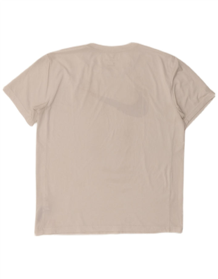 Nike Hommes Dri Fit Graphic T-Shirt Haut Large Blanc Polyester