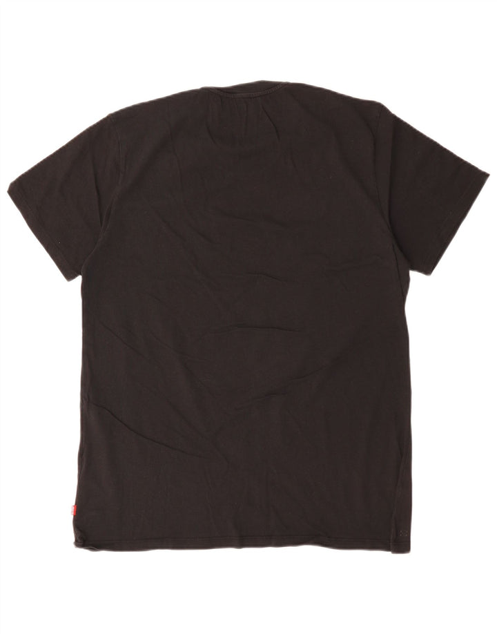 Levi's Herren-T-Shirt mit Grafik, Größe L, aus schwarzer Baumwolle