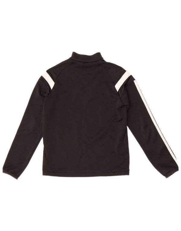 Adidas drenge lynlåshals grafisk top langærmet 9-10 år medium sort sport