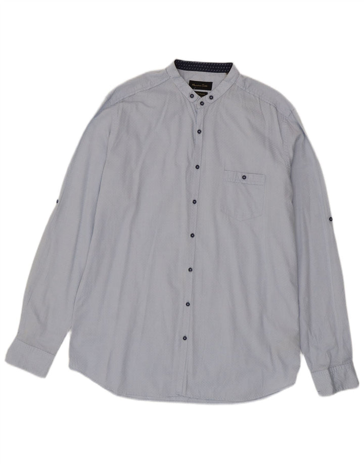 MASSIMO DUTTI Mens Shirt Medium Blue Cotton Vintage Massimo Dutti and Second-Hand Massimo Dutti from Messina Hembry 