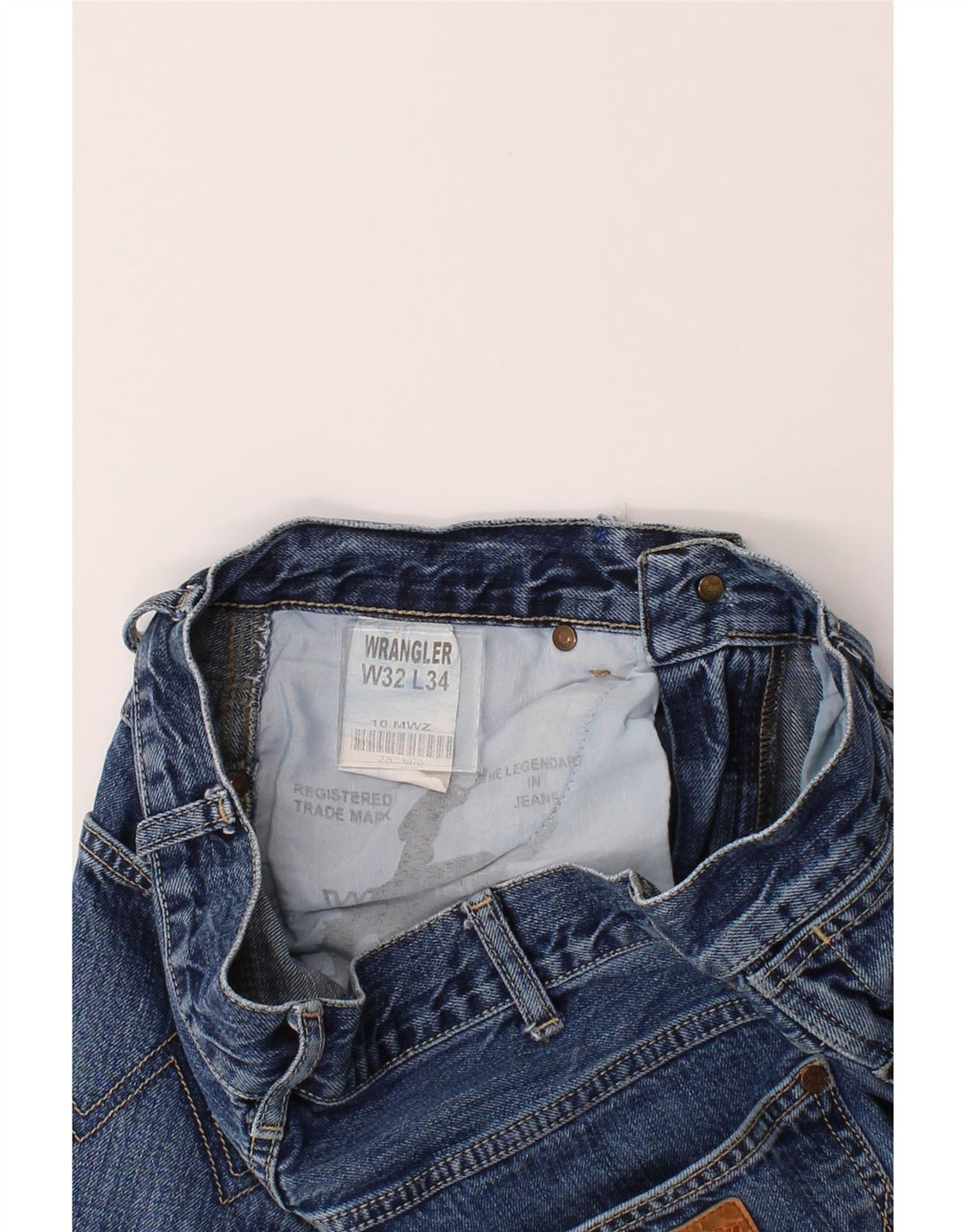 WRANGLER Mens Denim Shorts W32 Medium Blue Vintage Wrangler and Second-Hand Wrangler from Messina Hembry 
