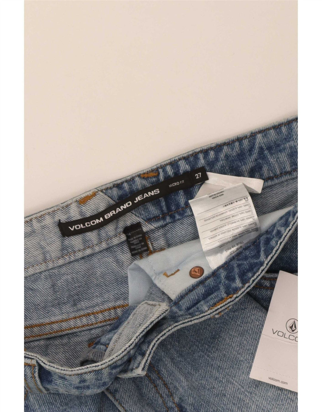 Volcom Womens Hot Pants W27 Small  Blue Cotton