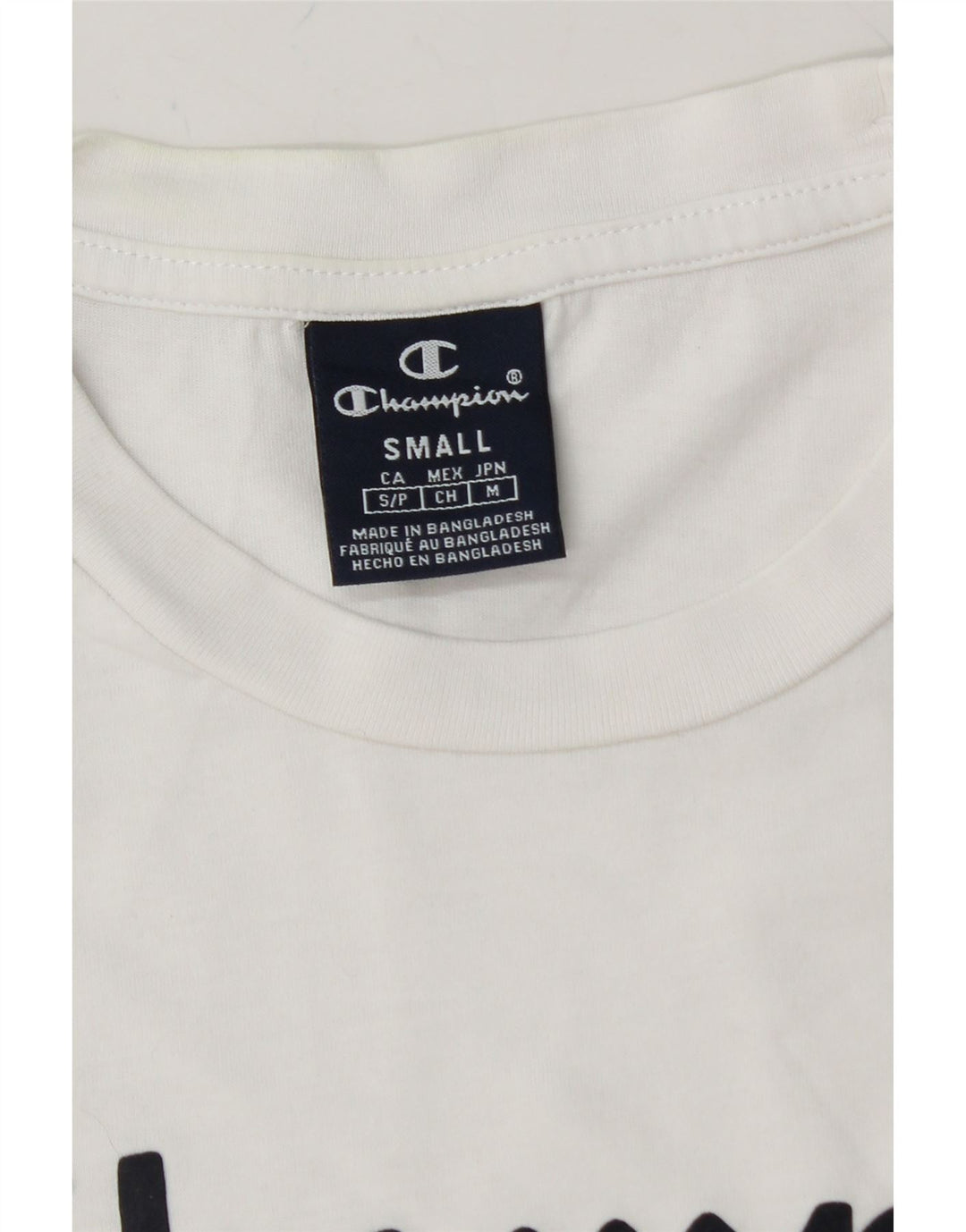 CHAMPION Mens Graphic T-Shirt Top Small White