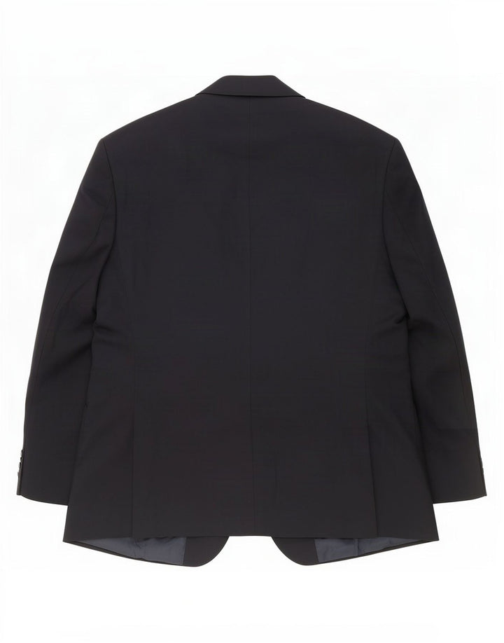 Jaqueta blazer masculina de 2 botões Marks & Spencer Reino Unido 50 3XL azul marinho poliéster