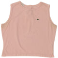 Vestă crop pentru femei Lacoste Mărimea 44, bumbac, roz mare