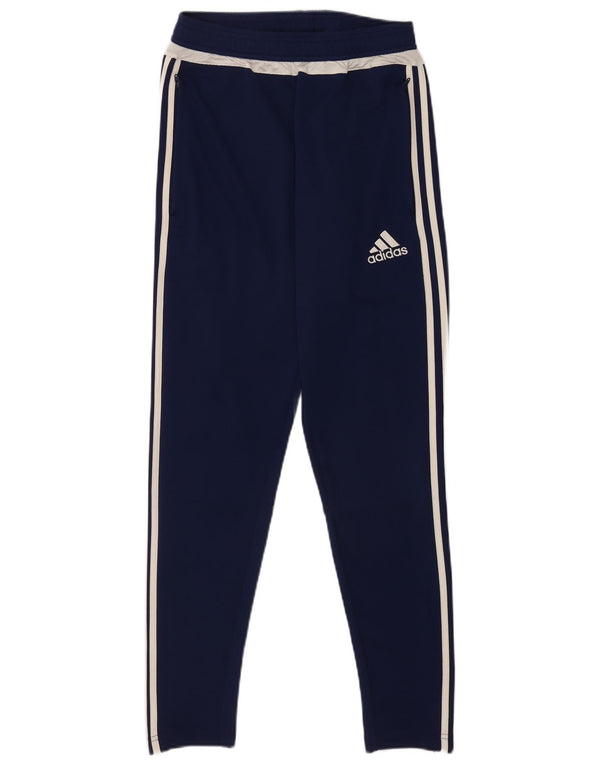Adidas Mens Tracksuit Trousers Small Navy Blue Polyester Sports