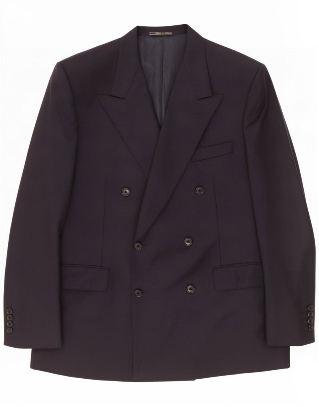 Corneliani Herre Double Breasted Blazer Jacket UK 40 Large Navy Blue Wool